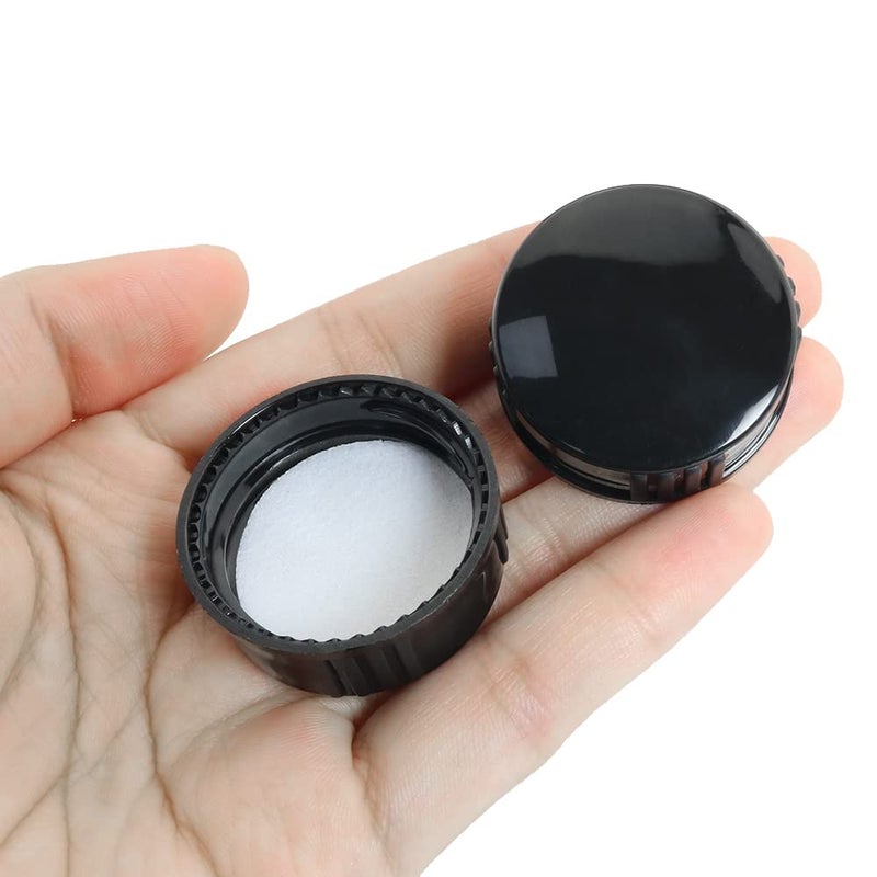 MEETOOT 12pcs Phenolic Resin Cover 28 Threads 28mm Black Poly Seal Screw Caps for Daily Chemicals, Food, Cosmetics Bottles - Image 5